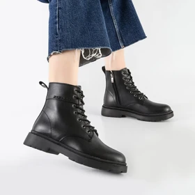 بوت و نیم بوت زنانه و دخترانه مدل زیزیگو ZIZIGO بندی بغل زیپ رنگ مشکی کد M590