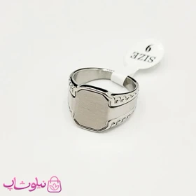 انگشتر مردانه استیل طرحدار فول نقره ای رنگ کیفیت مستر کد 750
