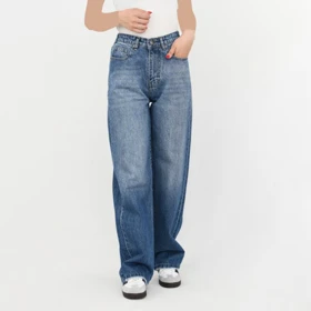 شلوار جین نیم بگ کد 637