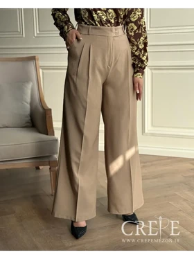 شلوار لینن بزیاق واید قد 110