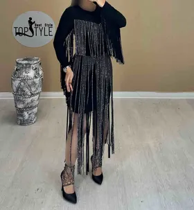 ست نیم‌تنه و دامن ریش : 1009182