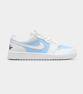 کتانی نایک Air Jordan 1 سفید آبی مدل 9701 استایل اسپرت و خیابانی