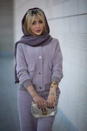 بامبر زنانه بیسکوئیتی دوجیب