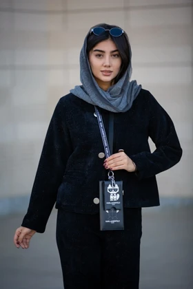 جکت زنانه دکمه نما آستردار