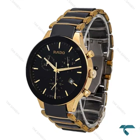 ساعت مردانه رادو CENTRIX طلایی مشکی کرنوگراف Rado-6937-G