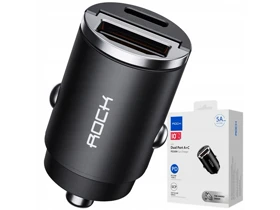 شارژر فندکی فست شارژ ماشین تایپ سی 30 وات راک h15