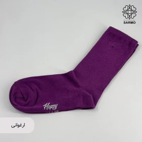 جوراب هپی ساق بلند (ارغوانی)