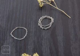 انگشتر استیل زنجیری