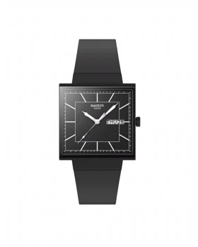 ساعت مچی سواچ SWATCH WHAT IF BLACKAGAIN SO34B701