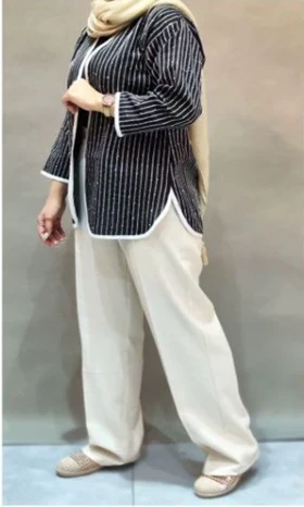 کت لینن طرحدار