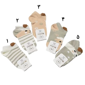 جوراب بچگانه عروسکی گوش دار 2تا 4سال نخ پنبه