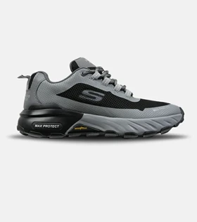 کفش کتانی طبی ورزشی طوسی مشکی SKECHERS max protect مدل 8843