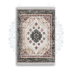 *جدید* فرشینه از جنس پارچه شانل مخمل ترک طرح فانتزی برند دفه کد 1136