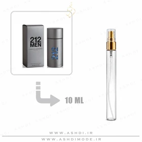 دکانت عطر ادکلن 212 مردانه سیلور 10 میل اصلی Carolina Herrera 212 Men NYC Eau de Toilette Original Decant 10ml