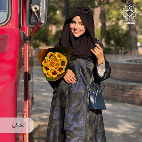شال کلاه‌دار ضربدری سارمو (مشکی)