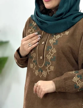 مانتو پاییزه گلدوزی آشیان 1