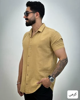 پیراهن مردانه ساده دبل فیس_کد4415