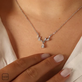 گردنبند نقره شاخه کد 2512100