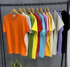 تیشرت ساده مدادرنگی کد 752
