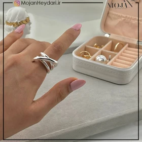 انگشتر زنانه آبکاری نقره رنگ ثابت کد ta10025