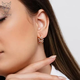 گوشواره جوانه الماس ژوپینگ