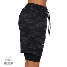 شلوارک بوفالو کشاله دار مشکی چریکی