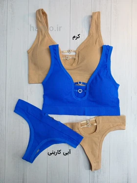 ست نیم‌تنه شورت کاپ‌دار کبریتی کد 4306 (12 رنگ)