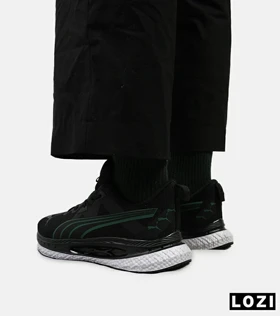 کفش کتانی ورزشی مردانه مشکی سبز PUMA