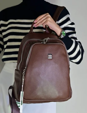 کوله پشتی زنانه بنو مدل لانا کد4778 (قهوه ای)