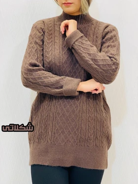 پلیور بافت زنجیری زنانه