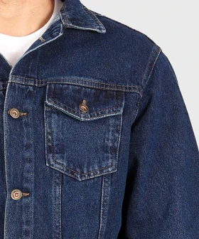 کت جین سورمه ای ساده 0215