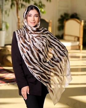 شال ابریشم میله ای زبرا 20623