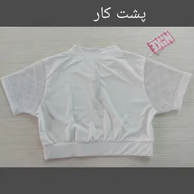 کراپ ورزشی زنانه نیم زیپ آستین تور نایک 42 44