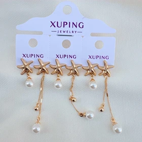 گوشواره ستاره نامتقارن مرواریدی ژوپینگ