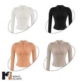 آستین بلند زنانه نیم زیپ آدیداس کد 1020