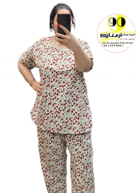 ست کامل بلوز شلوار زنانه طرح دفینه صددرصد نخ
