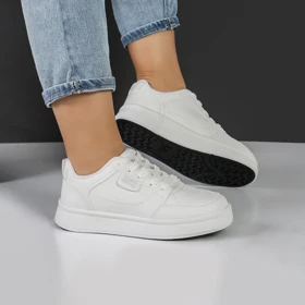 کفش و کتانی ونس راحتی زنانه و دخترانه مدل YEERFA رنگ سفید کد M961