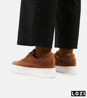 کفش کتانی کژوال مردانه قهوه ای ZARA