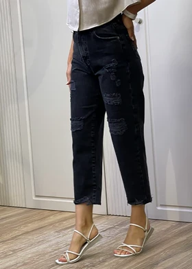 شلوار جین واید آبی