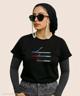 کراپ زنانه نوستالژی طرح خودکار جویده شده