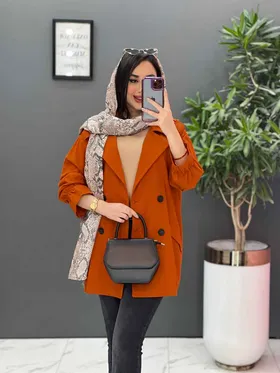 مانتو کتی چهاردکمه آستین کش
