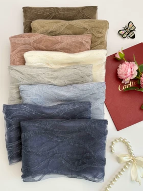 شال ویسکوز طرح موج 20674