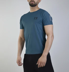 تیشرت ورزشی مردانه آندر آرمور مدل 4B0238 آبی نفتی