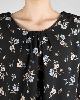 شومیز حریر مجلسی گل‌دار زنانه