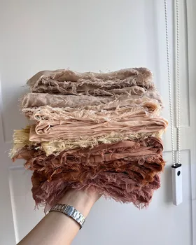 شال نخ پنبه چروک دورریش 3914
