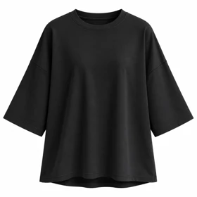تیشرت باکسی بیسیک (2890) (مشکی)