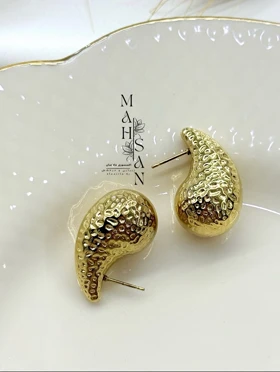 گوشواره مینیمال اشک طلایی گلد