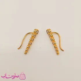 گوشواره زنانه نگین اتمی استیل