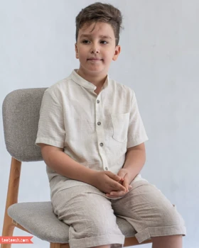 پیراهن کرمی رسمی