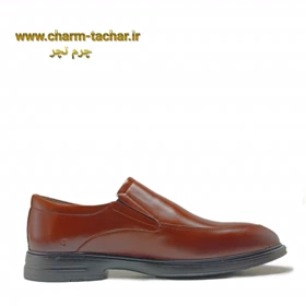 کفش مردانه رسمی اداری بدون بند چرم طبیعی si188